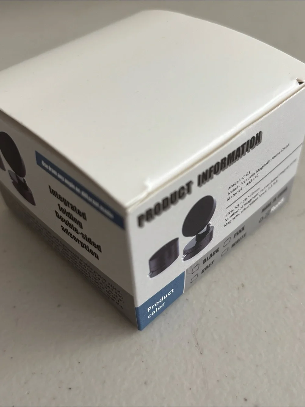 Vacuum Magnetic suction Phone Stand - Black. For your car. New never used